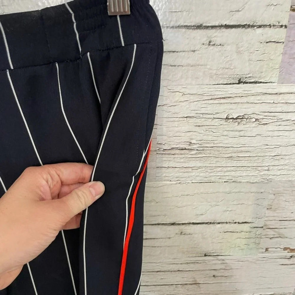 Ettitwe Anthropologie blue striped pants red xs - Picture 7 of 15